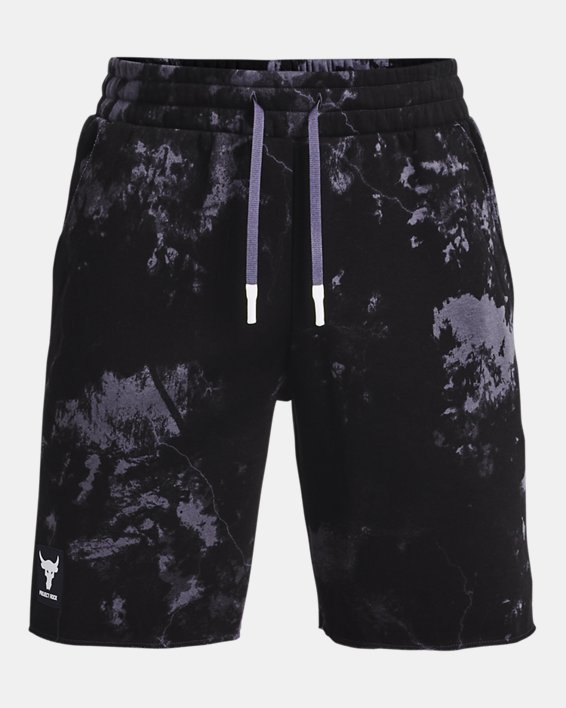 Men's Project Rock Rival Fleece Shorts in Black image number 4